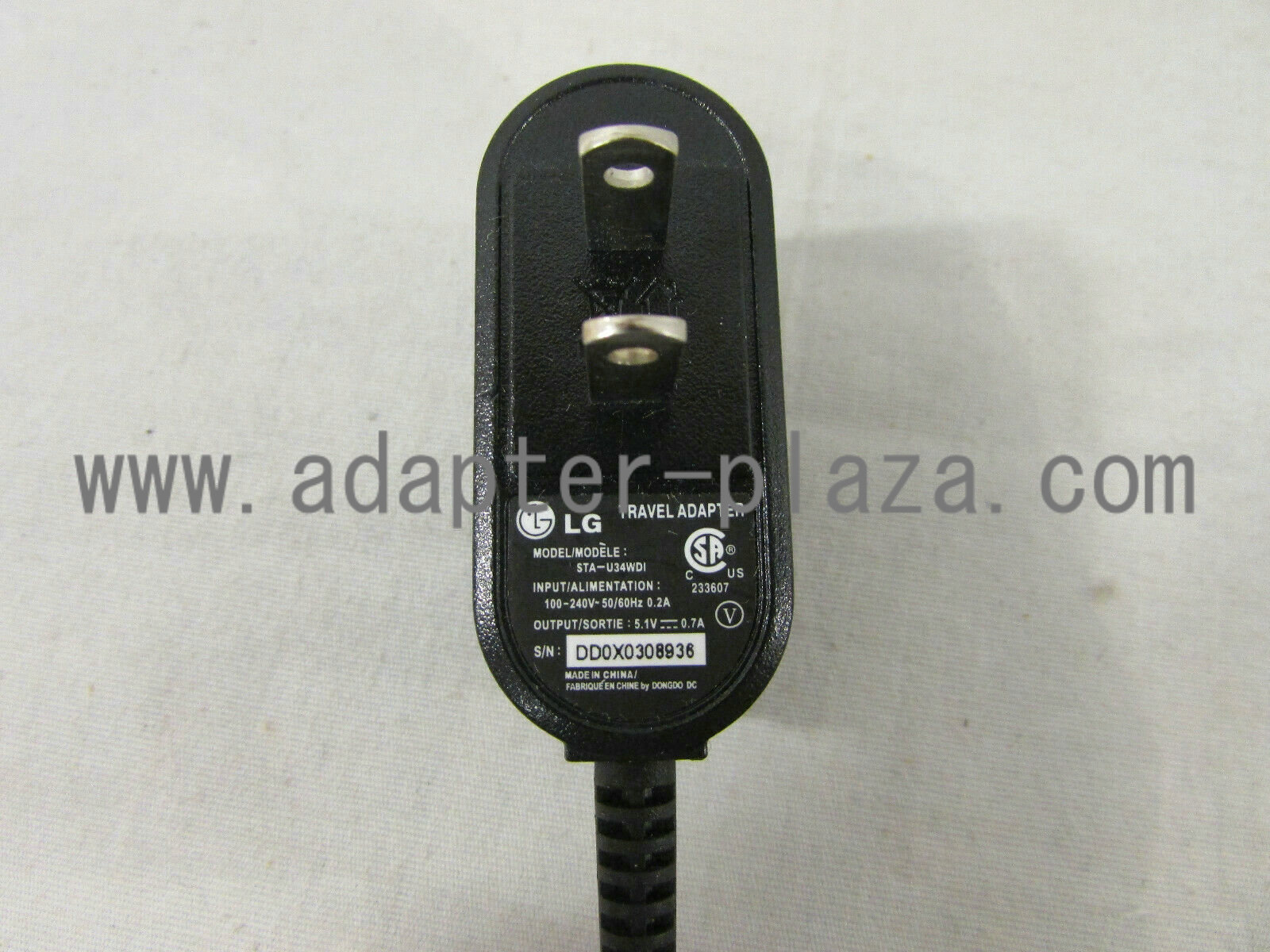 New LG Travel Adapter STA-U34WDI Power Supply 5.1V DC 0.7A Micro USB ac adapter